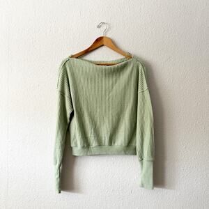 Treasure & Bond Waffle Knit Sweater womens xs  scoop neck